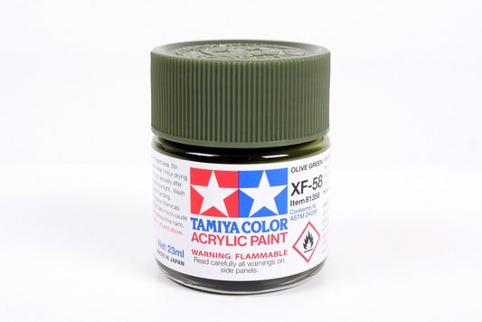 TAMIYA 81758 ACRYLIC MINI XF-58 OLIVE GREEN 10ml Tamiya 1.85 OEShop