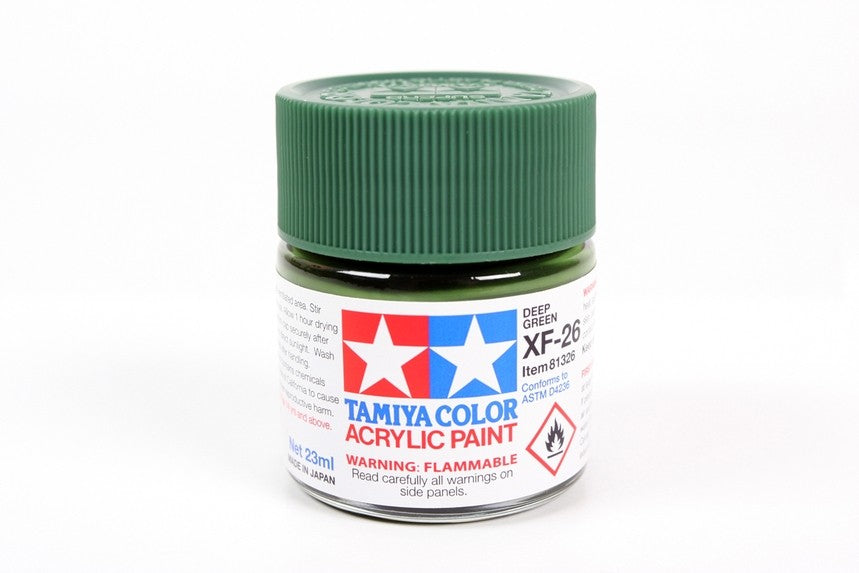TAMIYA 81726 ACRYLIC MINI XF-26 DEEP GREEN 10ml Tamiya 1.85 OEShop