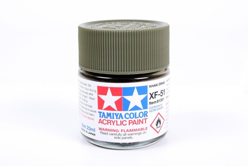 TAMIYA 81751 ACRYLIC MINI XF-51 KHAKI DRAB 10ml Tamiya 1.85 OEShop