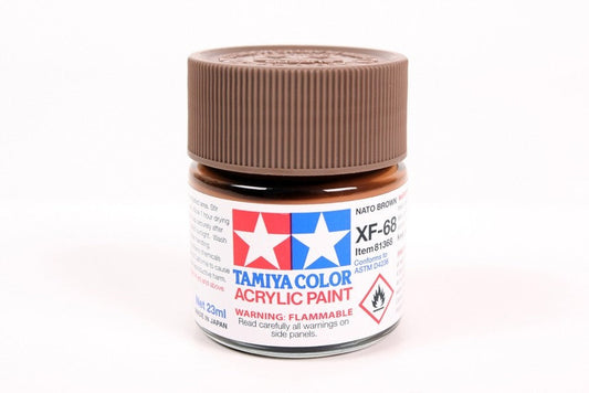TAMIYA 81768 ACRYLIC MINI XF-68 NATO BROWN 10ml Tamiya 1.85 OEShop
