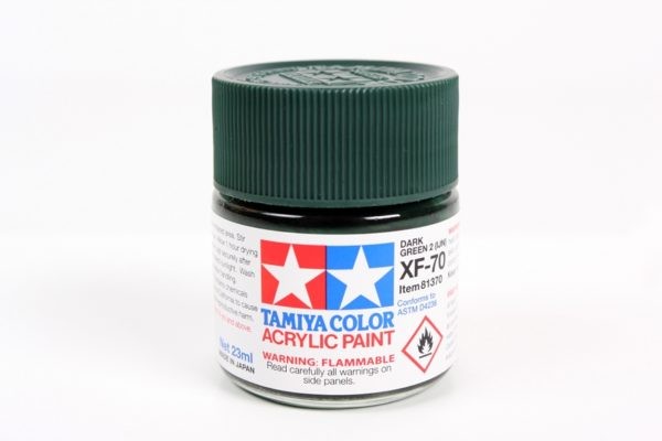 TAMIYA 81770 ACRYLIC MINI XF-70 DARK GREEN 2 10ml Tamiya 1.85 OEShop