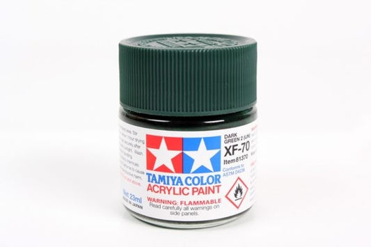 TAMIYA 81770 ACRYLIC MINI XF-70 DARK GREEN 2 10ml Tamiya 1.85 OEShop