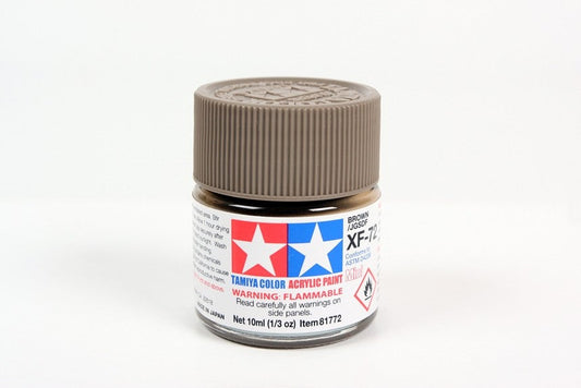 TAMIYA 81772 ACRYLIC MINI XF-72 JGSDF BROWN 10ml Tamiya 1.85 OEShop