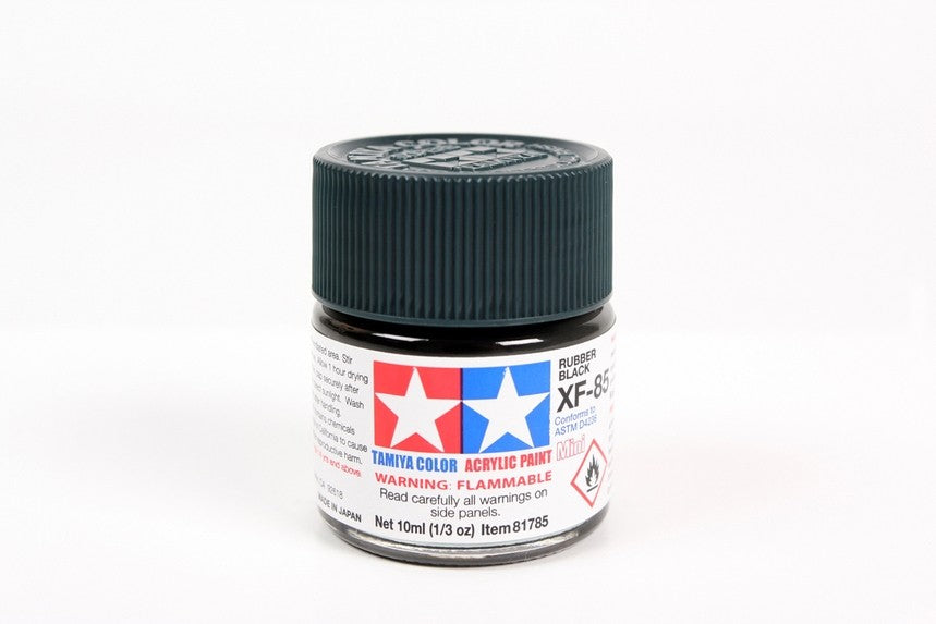 TAMIYA 81785 ACRYL.MINI XF-85 RUBBER BLACK 10ml Tamiya 1.85 OEShop