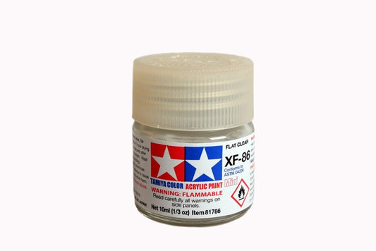 TAMIYA 81786 ACRYL.MINI XF-86 FLAT CLEAR 10ml Tamiya 1.85 OEShop