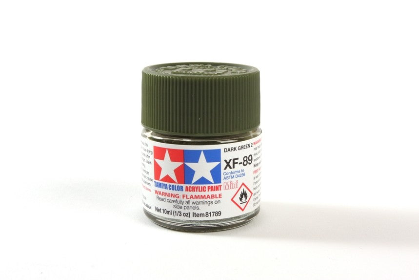 TAMIYA 81789 ACRYL.MINI XF-89 DARK GREEN 2 10ml Tamiya 1.85 OEShop