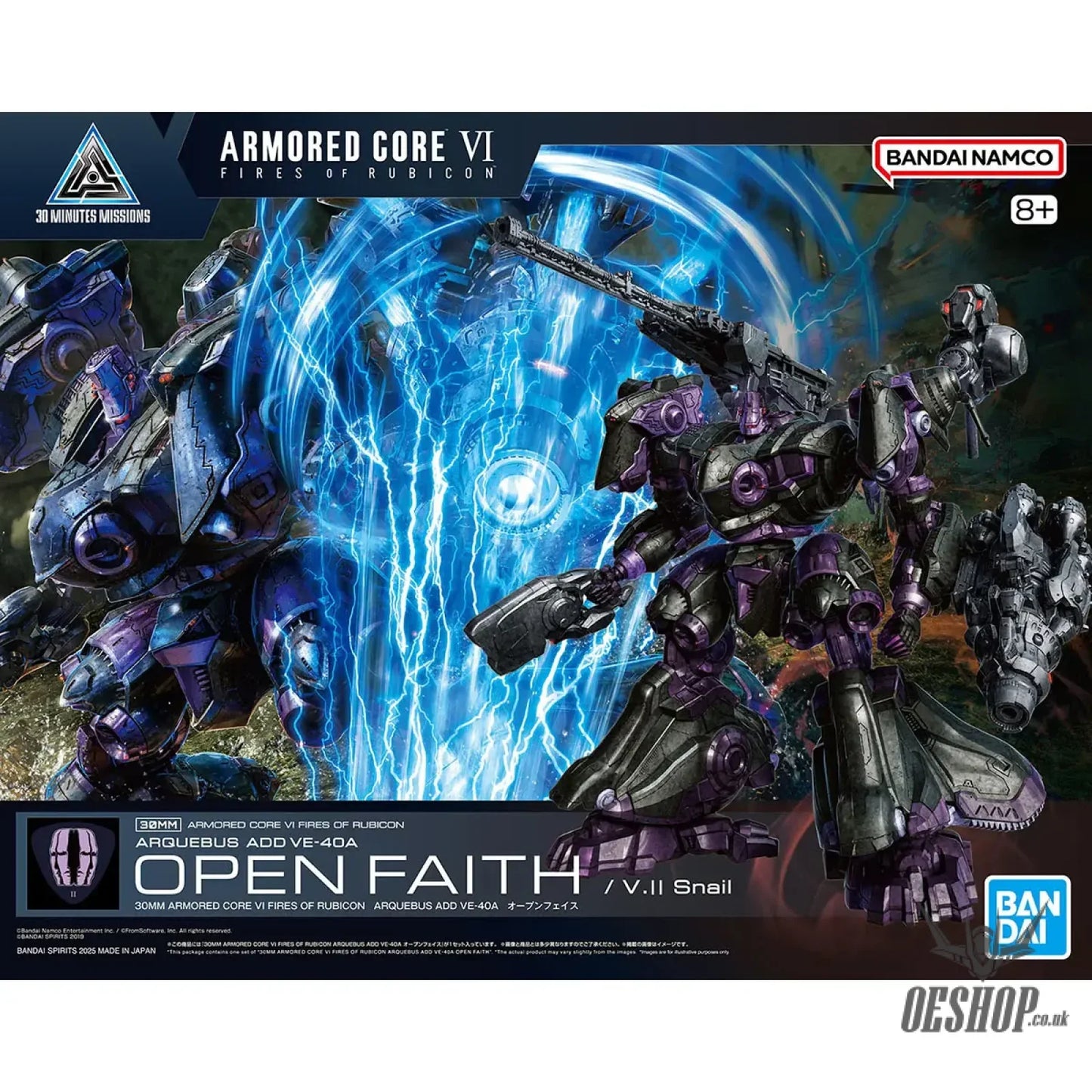 30MM Armored Core VI Fires of Rubicon 07 Arquebus ADD VE-40A Open Faith Scale Model Kits