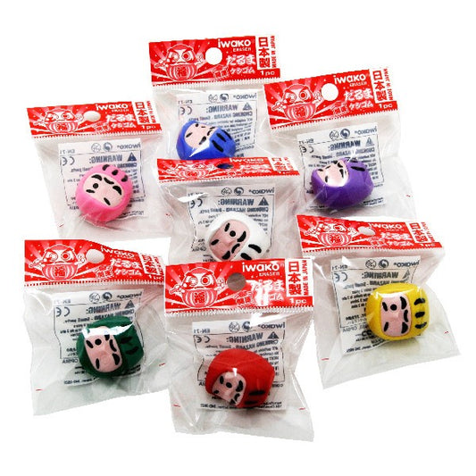 IWAKO Erasers  Good Luck Daruma 7 Types   Assort Single Erasaer Iwako 0.99 OEShop
