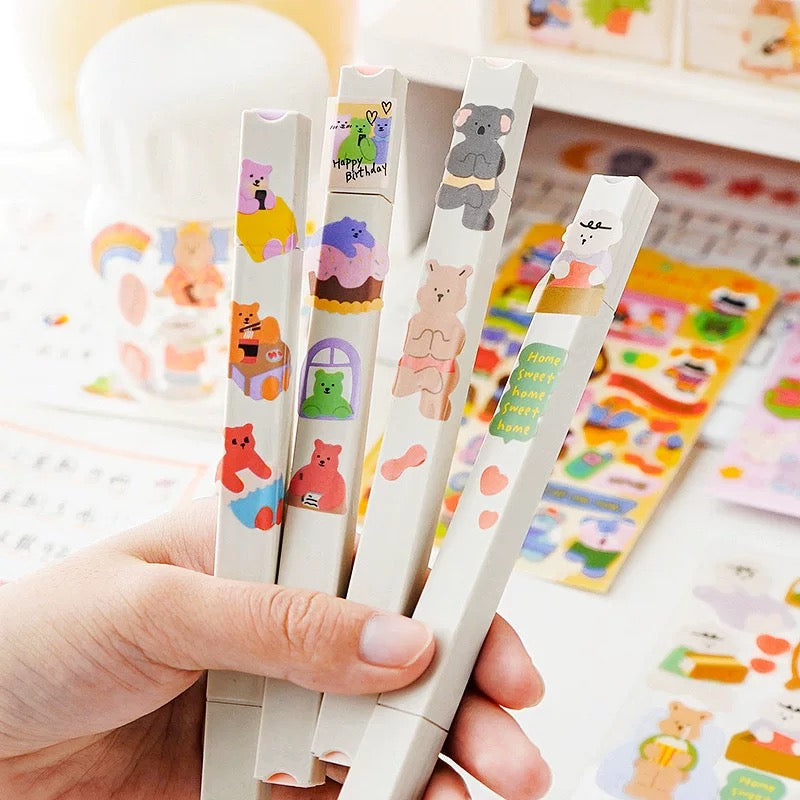 Yzyuezhen Cute Animal Stickers (4 pieces)