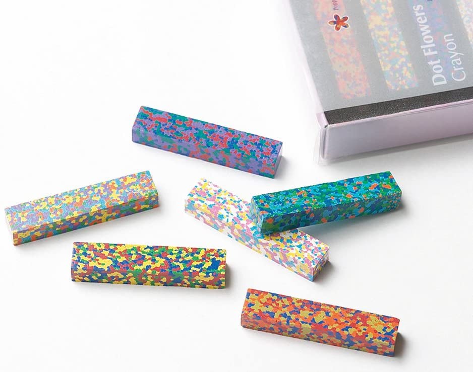 Aozora Dot Flowers Multi-Color Crayon Stick - Set of 6 Aozora 14.98 OEShop