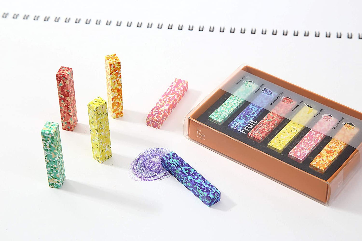 Aozora Dot Fruit Multi-Color Crayon Stick - Set of 6 Aozora 14.98 OEShop