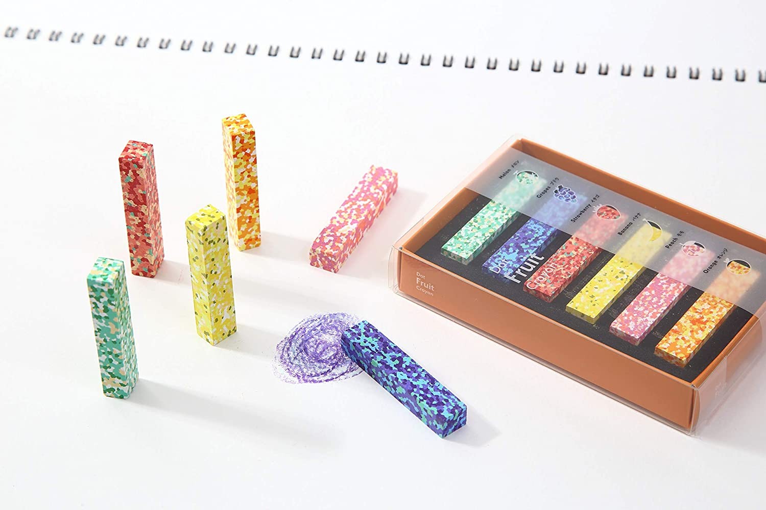 Aozora Dot Fruit Multi-Color Crayon Stick - Set of 6 Aozora 14.98 OEShop