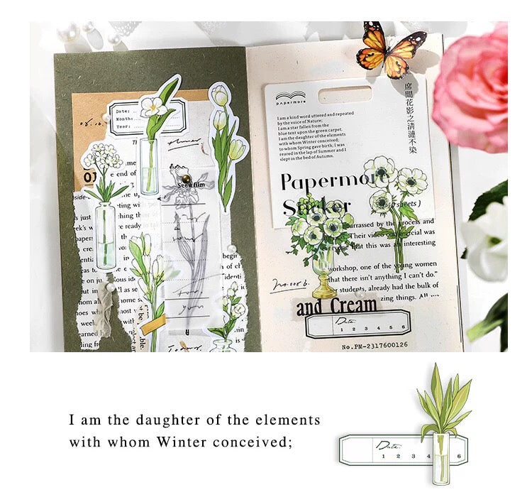 Papermore Botanical Silhouette Stickers (40 pieces)