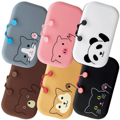 Lihit Lab Punilabo Zipper Pouch Grey Cat A7716-4 LIHIT LAB. 13.98 OEShop