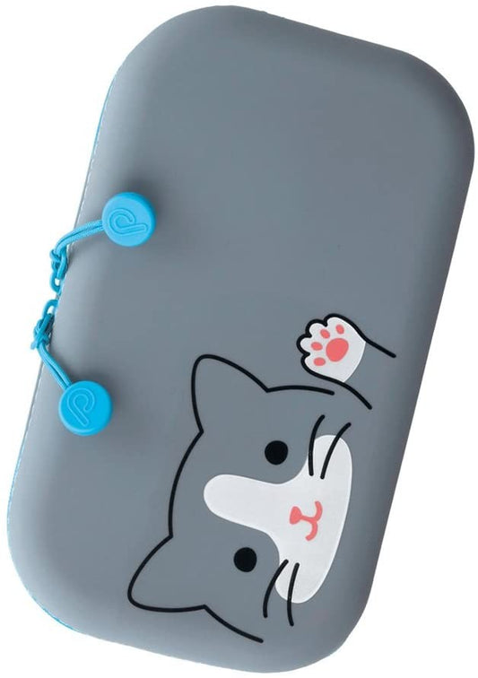 Lihit Lab Punilabo Zipper Pouch Grey Cat A7716-4 LIHIT LAB. 13.98 OEShop