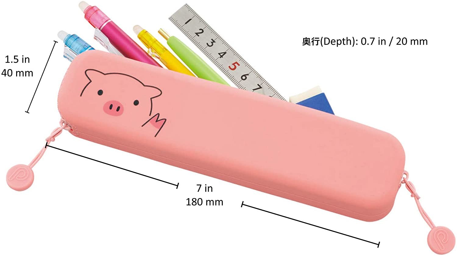 Lihit Lab Punilabo Slim Zipper Pouch Bear A7717-1 LIHIT LAB. 11.99 OEShop