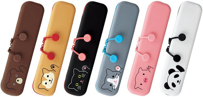 Lihit Lab Punilabo Slim Zipper Pouch Grey Cat A7717-4 LIHIT LAB. 11.99 OEShop