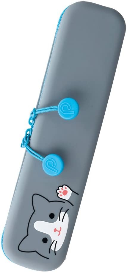 Lihit Lab Punilabo Slim Zipper Pouch Grey Cat A7717-4 LIHIT LAB. 11.99 OEShop