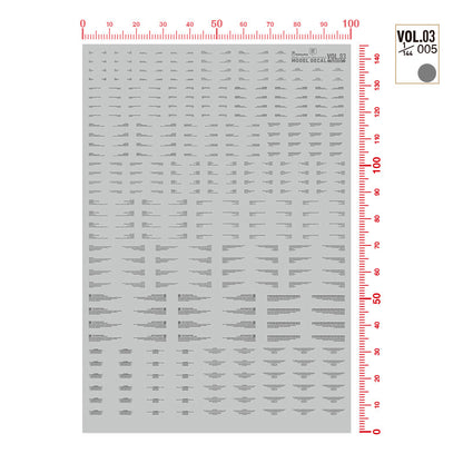 HobbyMio VOL.03 Model Decals Horizontal Text Universal For Sci-fi Mechas With UV Options