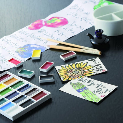 Kuretake Gansai Tambi 18 Watercolour Paints Set MC20/18V Kuretake 19.98 OEShop