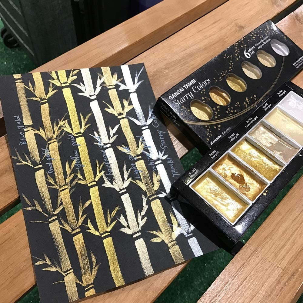 Kuretake Gansai Tambi Starry Colors 6 Metallic Paints Set MC20SC/6V Kuretake 13.98 OEShop
