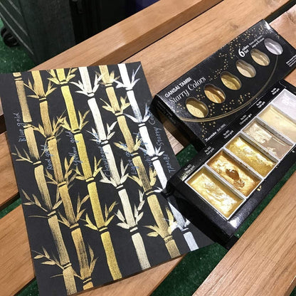 Kuretake Gansai Tambi Starry Colors 6 Metallic Paints Set MC20SC/6V Kuretake 13.98 OEShop