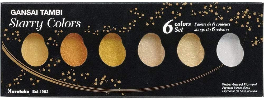 Kuretake Gansai Tambi Starry Colors 6 Metallic Paints Set MC20SC/6V Kuretake 13.98 OEShop