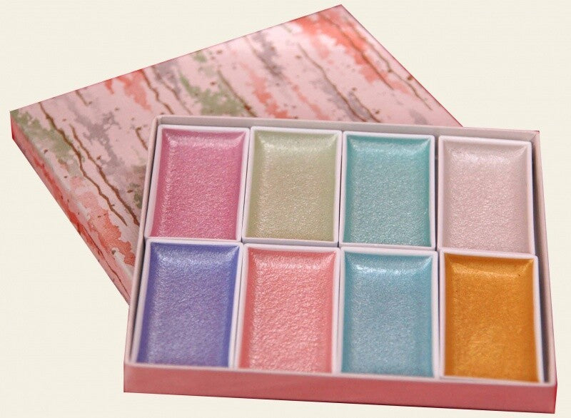 Kissho Pearl Pigments 8 Watercolour Paint Set OEShop 13.98 OEShop