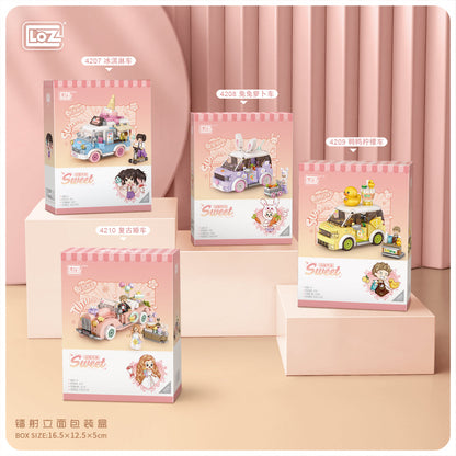 LOZ Mini Block 4209 Duck lemon tea car - 260 Pcs Model Bricks Building Blocks