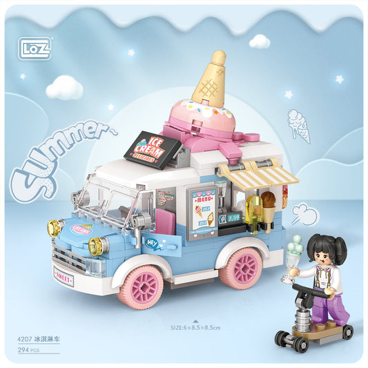 LOZ Mini Block 4207 Ice cream car - 294 Pcs Model Bricks Building Blocks