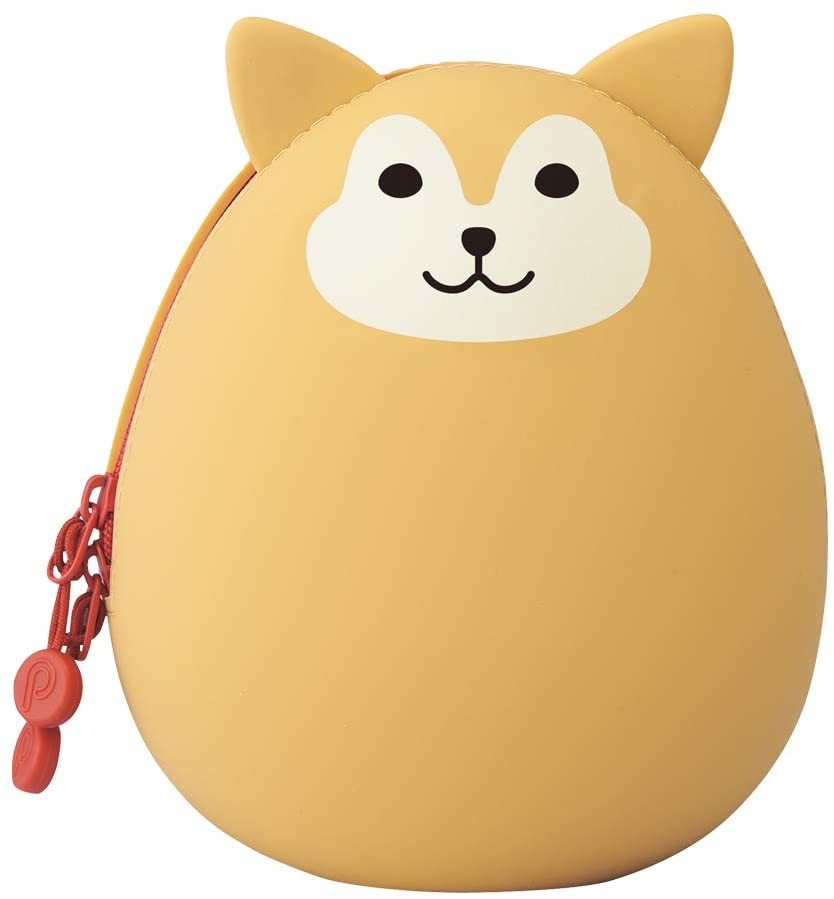 Lihit Lab PuniLabo Zipper Pouch Egg Shaped Big  - Shiba Dog A7783-2 LIHIT LAB. 14.98 OEShop