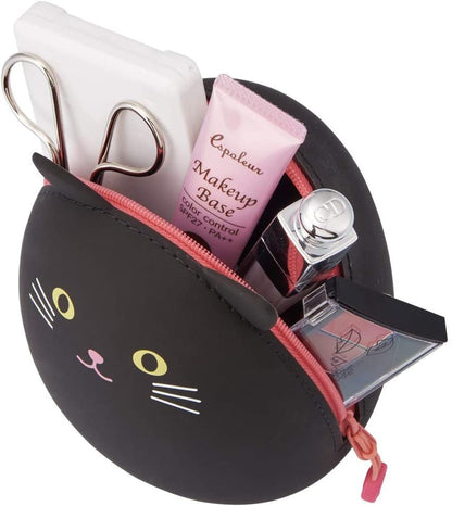 Lihit Lab PuniLabo Zipper Pouch Egg Shaped Big  - Black Cat A7783-3 LIHIT LAB. 14.98 OEShop