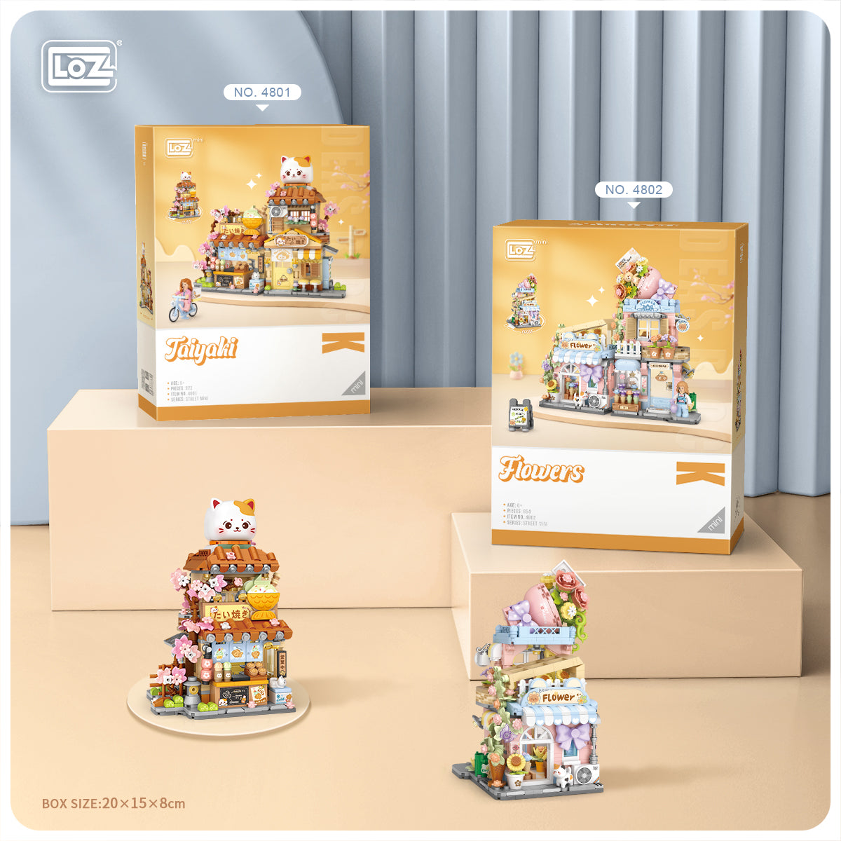 LOZ Mini Block 4802 Flower shop - 654 Pcs Model Bricks Building Blocks