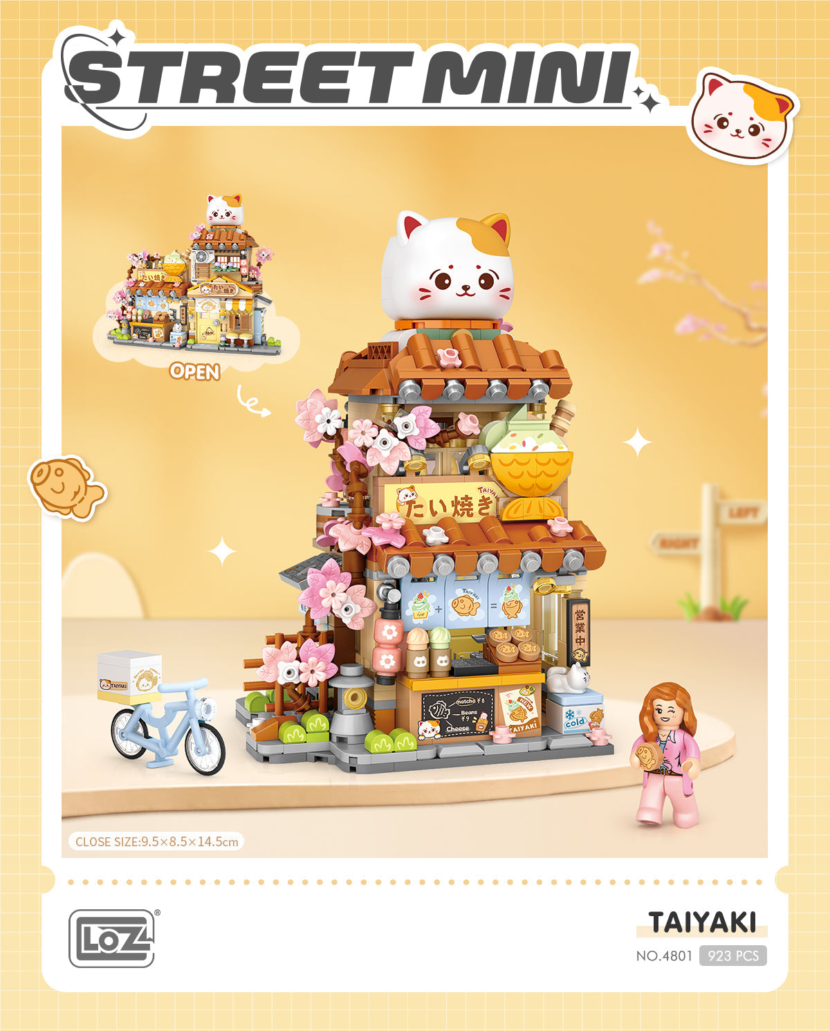 LOZ Mini Block 4801 Taiyaki shop - 523 Pcs Model Bricks Building Blocks