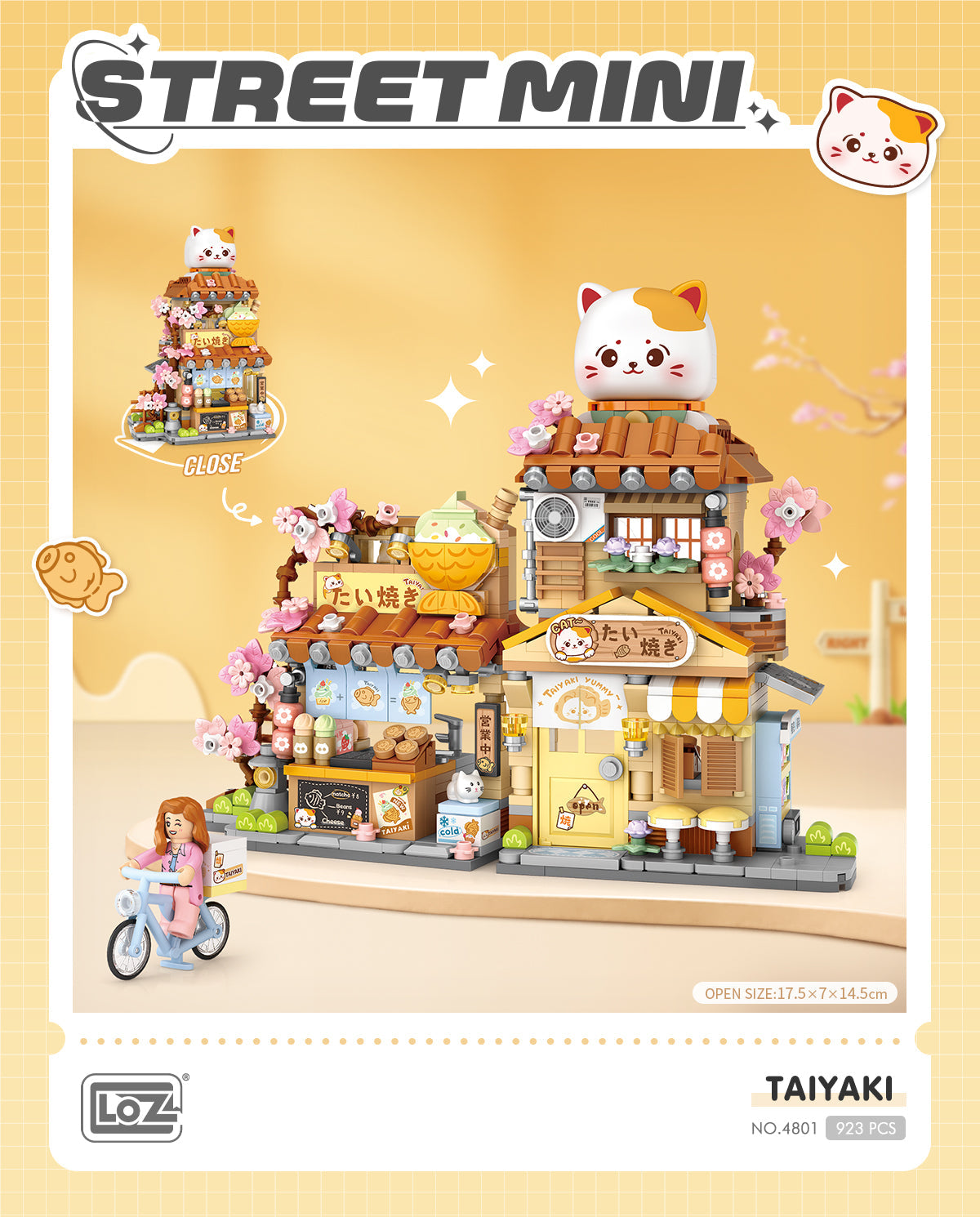 LOZ Mini Block 4801 Taiyaki shop - 523 Pcs Model Bricks Building Blocks