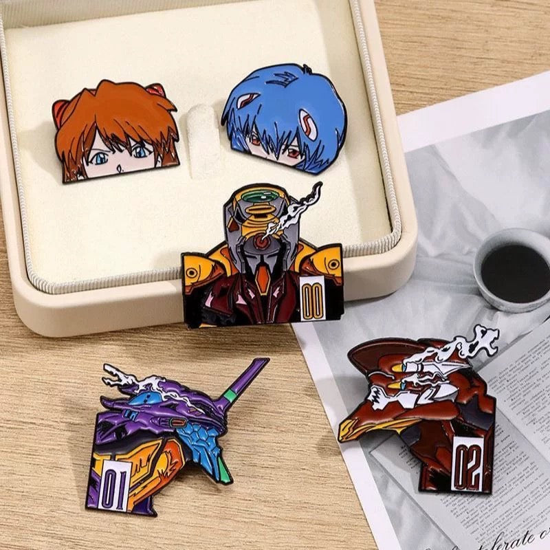 Pin Badge CZ2883 – Anime Pilot Girl Enamel Fighter Brooch Japanese Mecha Style Character Collectible Accessory