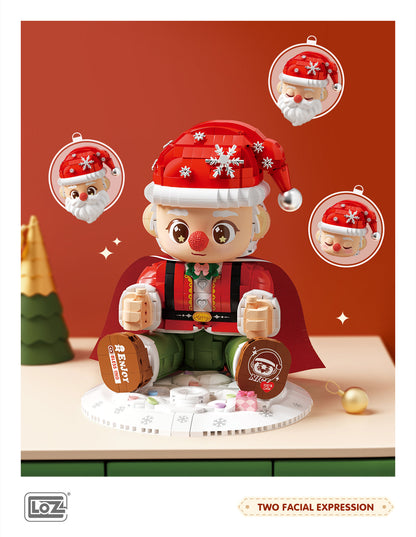 LOZ Mini Block 4911 Santa Claus (with Strip light not included battery) - 1630 Pcs Model Bricks Building Blocks