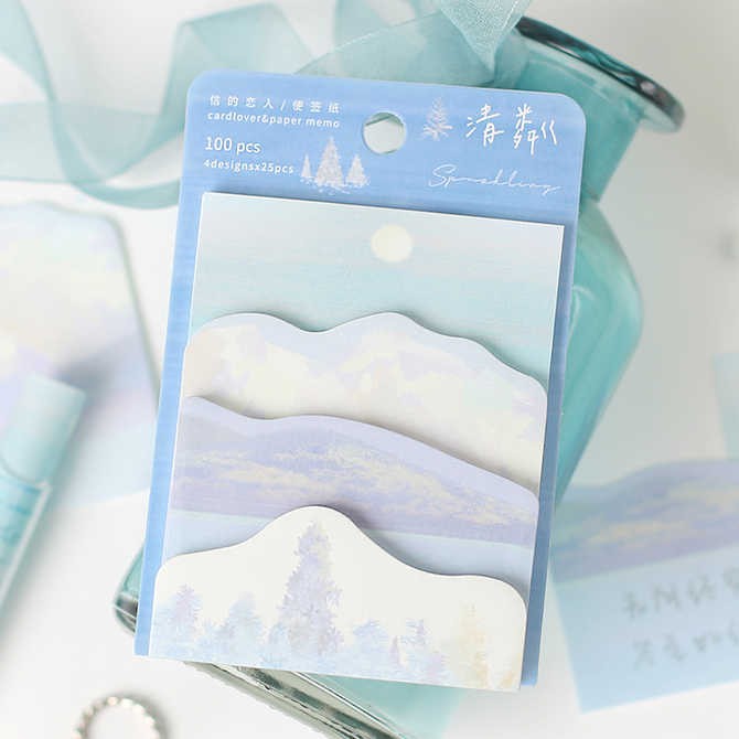 Card Lover Memo Notes Dream Traveler Tearable 4 designs x 25pcs OEShop 1.99 OEShop
