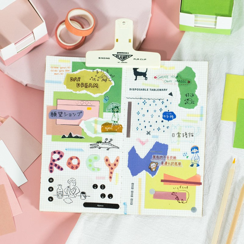 Rosy Posy Memo Notes Morandi Color Multifunctional Tohkin 3.99 OEShop