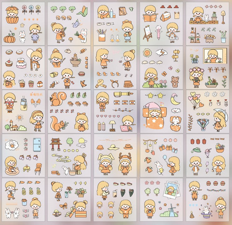 Zi Yi PET Sticker Gift Box 100 sheets Waterproof no repeated OEShop 8.99 OEShop