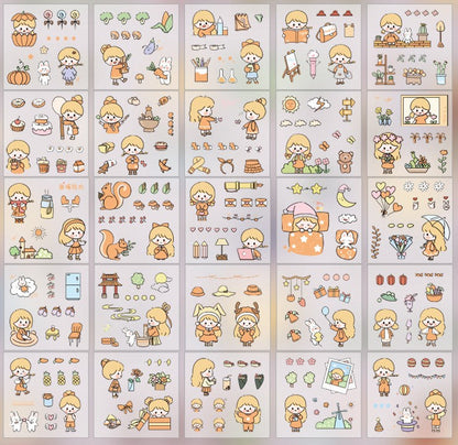 Zi Yi PET Sticker Gift Box 100 sheets Waterproof no repeated OEShop 8.99 OEShop
