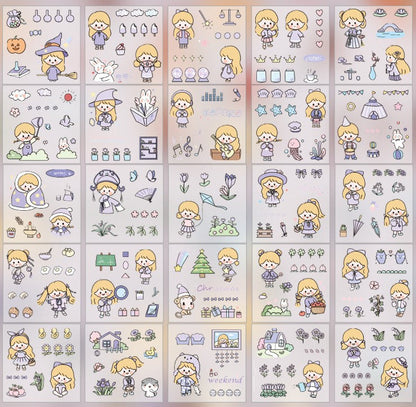 Zi Yi PET Sticker Gift Box 100 sheets Waterproof no repeated OEShop 8.99 OEShop