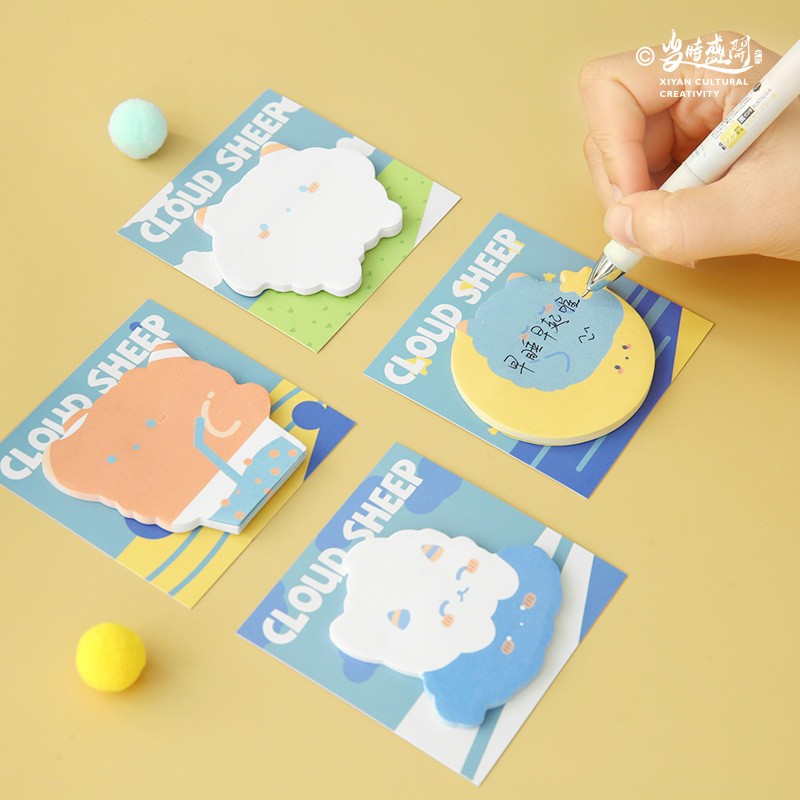 Cloud Sheep Sticky Notes Set Of 4 OEShop 3.99 OEShop