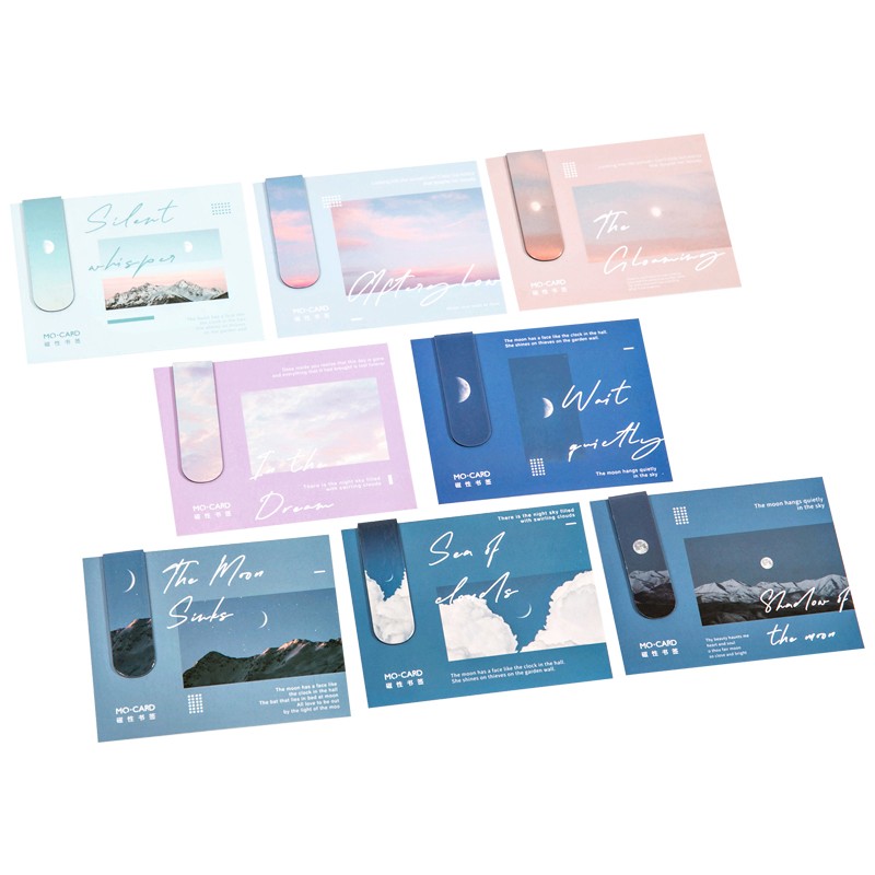 Momo Sun Moon Star Series Magnetic Bookmark set of 8 OEShop 7.99 OEShop