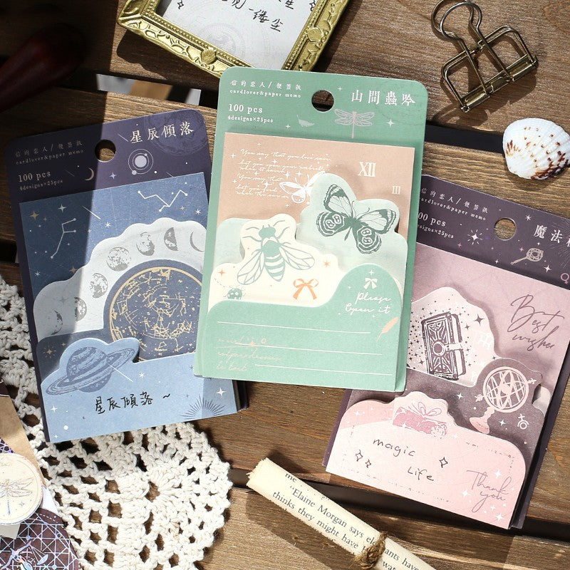 Card Lover Memo Notes Vientiane World Series Tearable Set of 4 OEShop 8.99 OEShop