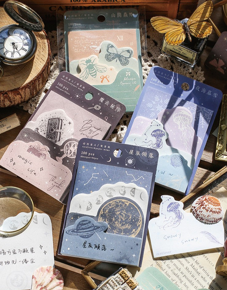 Card Lover Memo Notes Vientiane World Series Tearable Set of 4 OEShop 8.99 OEShop