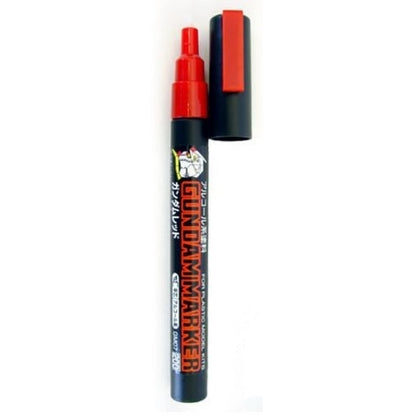 GSI Mr.Hobby GM07 200 Gundam Marker Red Angled Flat Edge Tip GSI Creos Mr. Hobby 3.25 OEShop