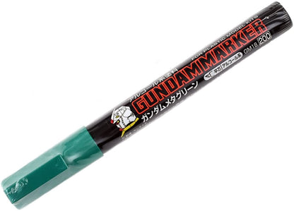 GSI Mr.Hobby GM18 200 Gundam Marker Metallic Green Angled Flat Edge Tip GSI Creos Mr. Hobby 3.25 OEShop