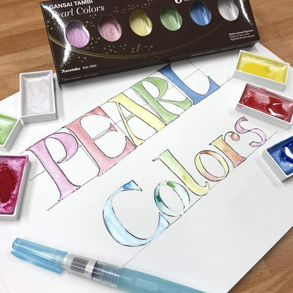 Kuretake Gansai Tambi Pearl Colors 6 Pastels Paints Set MC20PC /6V Kuretake 13.98 OEShop