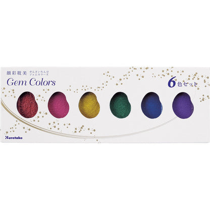 Kuretake Gansai Tambi Gem Colors 6 Metallic-toned Paints Set MC20GC/6V Kuretake 13.98 OEShop